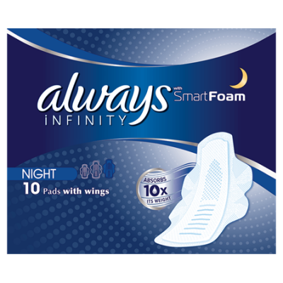 Always Infinity Night Sanitary Towels With Wings 10x Read more at http://www.boots.com/always-infinity-night-sanitary-towels-with-wings-10x-10182948#MSyxQ6xv7g6gK3cv.99